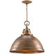 Admiral 1 Light 20 inch Antique Brass Pendant Ceiling Light